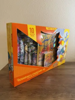 Pokemon TCG Reshiram & Charizard-GX Premium Collection 10 Booster Packed SEALED - Image 3