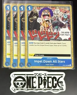 4x One Piece OP02-066 C Impel Down All Stars - English - Playset - Regular -NM/M - Image 1