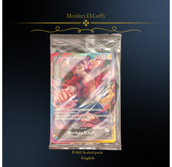 One Piece TCG 2nd Anniversary Promo Pack Sealed - Luffy P-043 & Trio Leader - Image 1