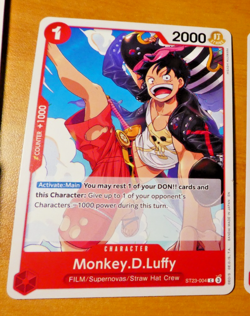 ONE PIECE ENGLISH CARD GAME CARTE MONKEY D. LUFFY ST23-004 ST EN NM - Image 1