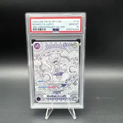 2025 ONE PIECE OP11 MONKEY D LUFFY 3RD ANNIVERSARY SILVER OP05-119 PSA 10 - Image 1