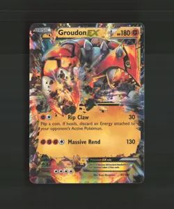 Groudon EX 85/160 Primal Clash Ultra Rare Holo Pokemon Card LP - Image 1