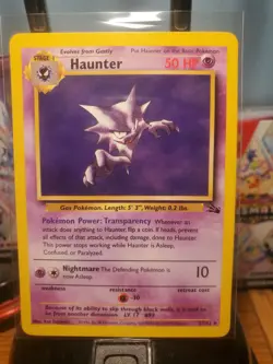 Pokemon TCG Haunter Fossil 21/62 Unlimited Regular Non-Holo Card WOTC LP - Image 1
