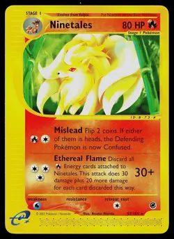 Pokemon Card - Ninetales Expedition 57/165 Rare Non-Holo - Image 1