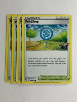 Pokemon Card Pokemon Go 4x Playset Pokestop 068/078 NM - Image 1