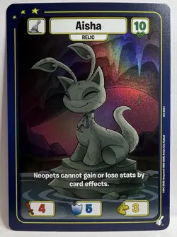 Relic Aisha WFO-098 R - Neopets War for the Obelisk Battledome TCG Card - Image 1
