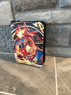 Pokemon Charizard Card Collector Binder TCG 4 Pockets 50 Sleeves Holds 400 New - Image 2
