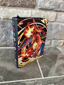 Pokemon Charizard Card Collector Binder TCG 4 Pockets 50 Sleeves Holds 400 New - Image 3