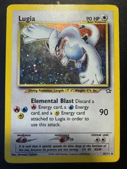 Pokemon TCG Lugia Neo Genesis Holo Rare Card 9/111 - Image 1