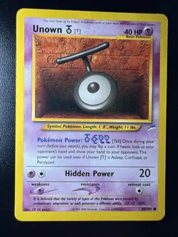 FREE SHIPPING Pokemon TCG Cards Unown T 88/105 Neo Destiny - Image 1