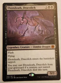 Ebondeath, Dracolich AFR #100 Mythic Regular NM+ - Image 1