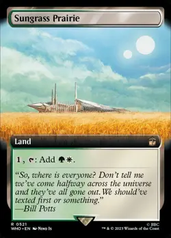 MTG Magic the Gathering Sungrass Prairie (521/1208) Doctor Who LP - Image 1