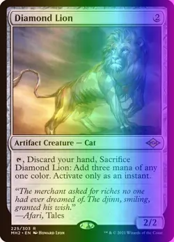 MTG Magic the Gathering Diamond Lion (225/767) Modern Horizons 2 LP FOIL - Image 1