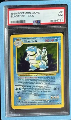 Blastoise Holo 1999 Pokemon Game PSA 7 - Image 1