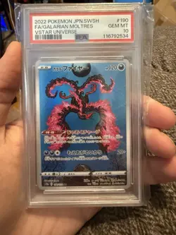 2022 POKEMON JPN SWORD & SHIELD VSTAR UNIVERSE FULL ART/GALARIAN MOLTRES PSA 10 - Image 1