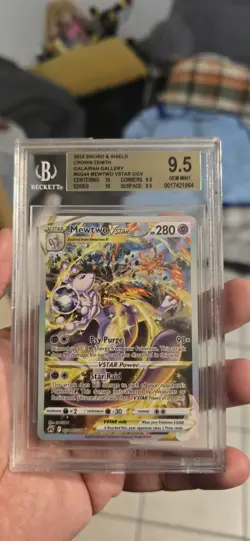 Pokemon Mewtwo VSTAR Crown Zenith Galarian Gallery Full Art #GG44 BGS 9.5 - Image 1