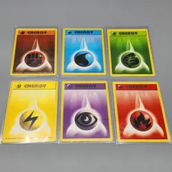 1999 Pokemon WOTC Pokemon Shadowless Base Set Energy Lot Of 6 - Image 1