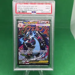 2025 POKEMON MEP EN-ME BLACK STAR PROMO #023 MEGA CHARIZARD X EX PSA 9 - Image 1