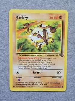 Pokemon TCG Mankey Jungle 55/64 Regular Unlimited Common - Image 1