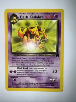 2000 POKEMON TEAM ROCKET DARK KADABRA #39/82 Near Mint! - Image 1