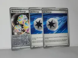 Reversal Energy 192/193 Reverse Holo & Jet Energy Paldea Evolved Pokemon TCG - Image 1