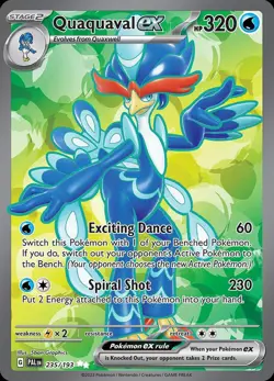 Pokemon Quaquaval ex (235/290) Paldea Evolved LP HOLO - Image 1