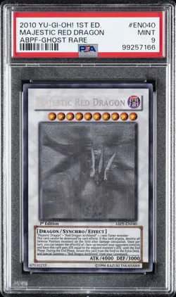 2010 YU-GI-OH! ABPF-ABSOLUTE POWERFORCE #EN040 MAJESTIC RED DRAGON PSA 9 - Image 1