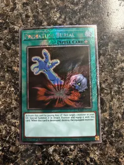 Yugioh Premature Burial - RA03-EN103 - Platinum Secret Rare - NM - Image 1