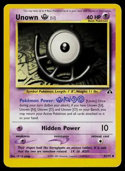 Pokemon Neo Discovery 51/75 Unown [U] Pokemon Card - Image 1