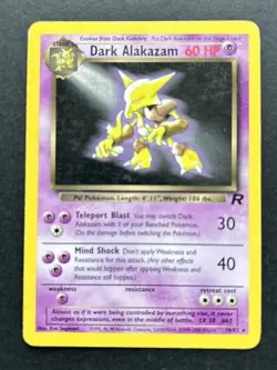 Pokemon Dark Alakazam TCG Team Rocket 18/82 Non-Holo Card - Image 1