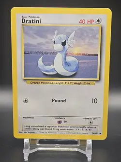 Dratini 26/102 Base Set Pokemon Card 1999 Vintage WOTC Common Authentic - Image 1