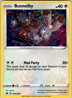 Bunnelby - SWSH082 SWSH: Sword & Shield Promo Cards Pokemon TCG NM Holo - Image 1