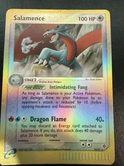 Pokemon TCG Salamence EX Dragon Card 19/97 Reverse Holo Rare MP - Image 1