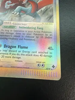 Pokemon TCG Salamence EX Dragon Card 19/97 Reverse Holo Rare MP - Image 2