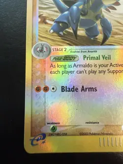Pokemon TCG Armaldo EX Sandstorm Reverse Holo Rare Card LP+ - Image 3