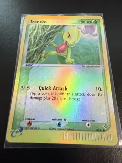Pokemon TCG Treecko Card 80/97 EX Dragon Reverse Holo, LP Condition - Image 1