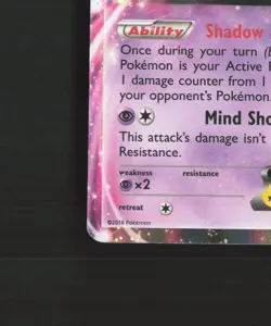 Meowstic EX 37/83 Generations Ultra Rare Holo Pokemon Card MP - Image 5