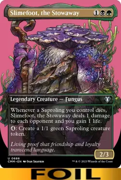 Slimefoot, the Stowaway ** FOIL BORDERLESS ** Commander Masters - CUC NM MTG - Image 1