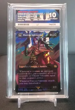 MTG Final Fantasy - Vincent Valentine - Surge Foil Ace Graded 10 - Image 1