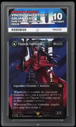 MTG Final Fantasy - Vincent Valentine - Surge Foil Ace Graded 10 - Image 2
