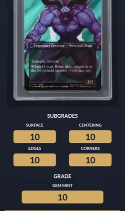 MTG Final Fantasy - Vincent Valentine - Surge Foil Ace Graded 10 - Image 4