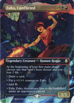 Zuko, Conflicted (Borderless) R Avatar: The Last Airbender 302 NM Foil MTG - Image 1