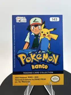 2025 Pokemon Kanto Full House - Silver Holo - Snorlax #143 - Image 4