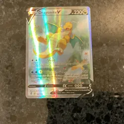 Pokemon TCG Dragonite V Ultra Rare Full Art Holo 192/203 Evolving Skies - Image 1