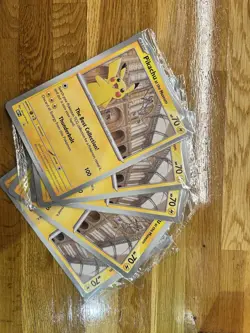 5x Pikachu At The Museum, Pokemon Natural History Museum Jumbo Promo - Image 1