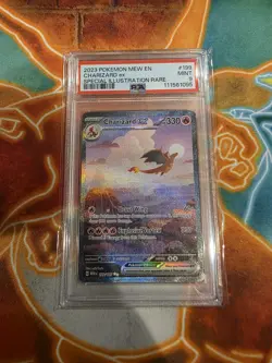 2023 Pokemon EN-Mew 151 Charizard EX 199/165 Special Illustration Rare PSA 9 - Image 1