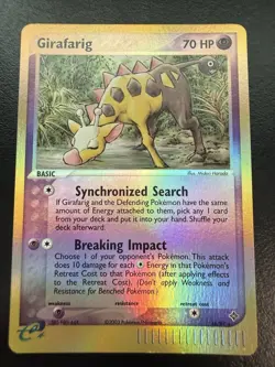 Pokemon TCG Girafarig 16/97 Dragon Reverse Holo 2003 NM - Image 1