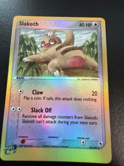 Pokemon TCG Slakoth Reverse Holo Uncommon 45/109 Ruby & Sapphire NM - Image 1