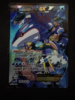 Pokemon Team Aqua's Kyogre EX 6/34 Double Crisis Holo 2015 Ft. Archie & Shelly - Image 2