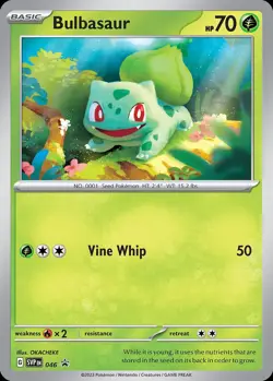 Pokemon Bulbasaur (46/152) Scarlet & Violet Black Star Promos NM HOLO - Image 1